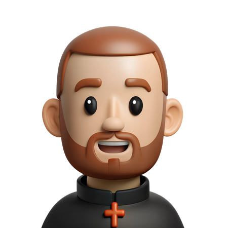 Avatar de padre cristão  3D Icon