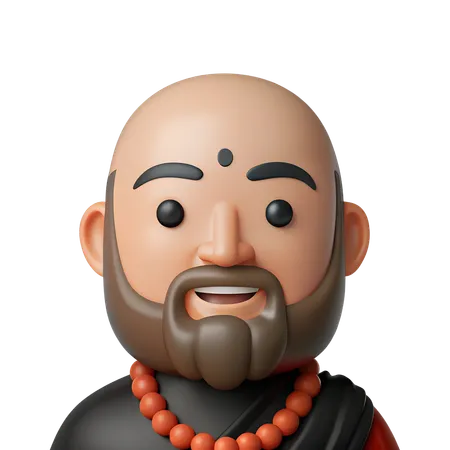 Avatar de sacerdote hindu  3D Icon