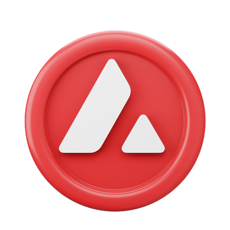 Moeda Avalanche Avax Coin  3D Icon