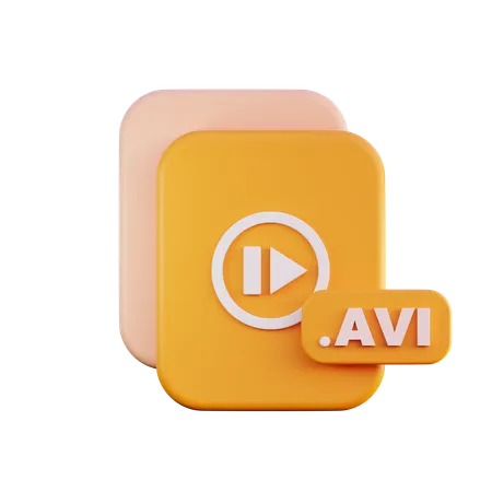 Avi File  3D Icon