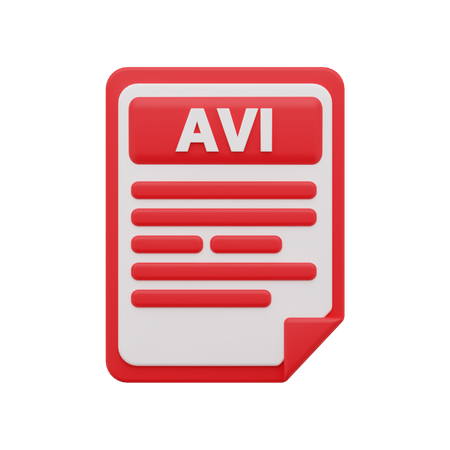 Avi file  3D Icon