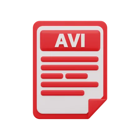 Avi file  3D Icon