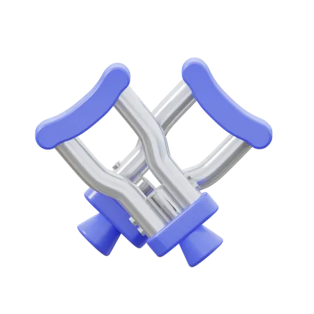 Axilla Crutches  3D Icon