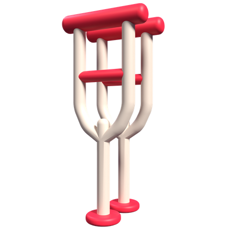 Axilla Crutches  3D Illustration