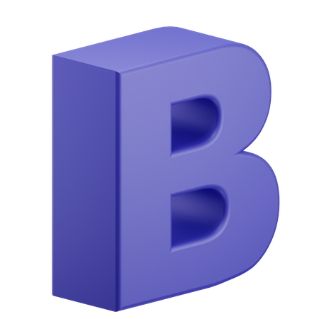 Alphabet b  3D Illustration