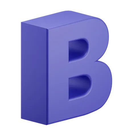 Alphabet b  3D Illustration