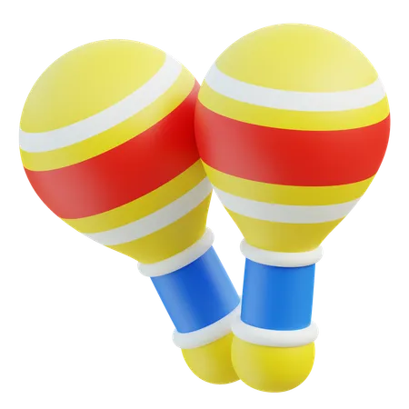 Baby maracas  3D Icon