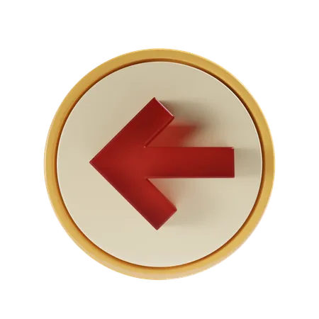 Back Arrow  3D Icon