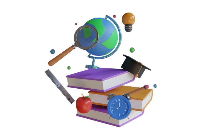 Back To School  3D Illustration