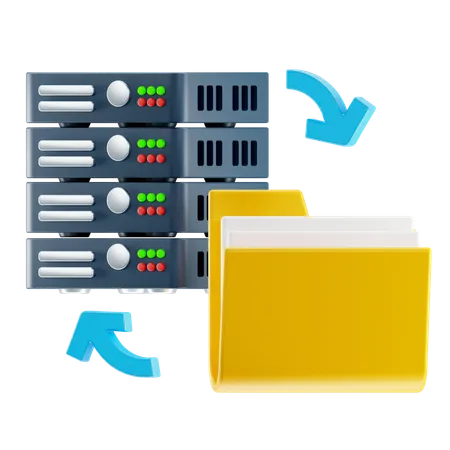 Backup vom Server  3D Icon