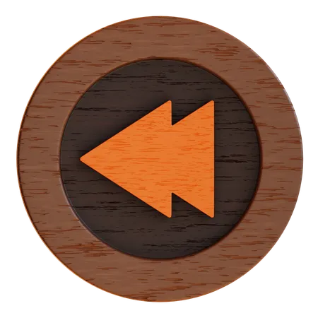 Backward Button  3D Icon