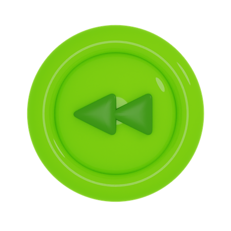 Backward Button  3D Icon