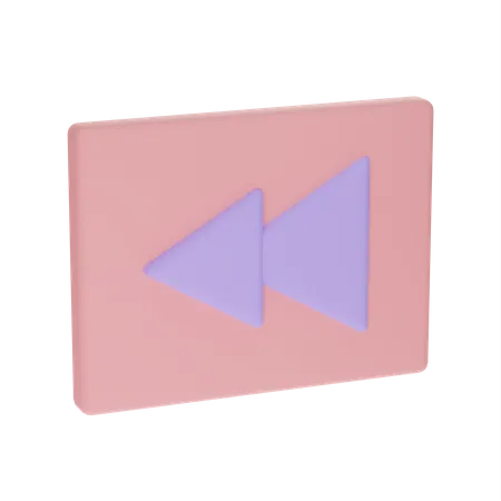 Backward Button  3D Icon