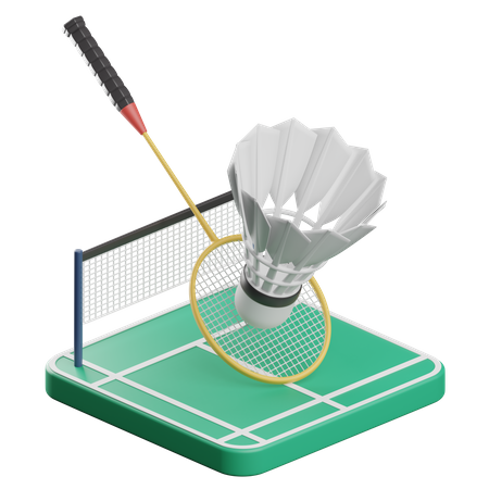 Badminton  3D Icon