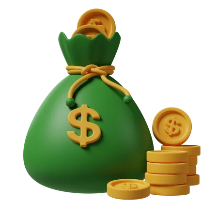 Bag Of Money  3D Icon