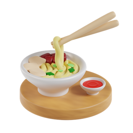 Bakmi  3D Icon