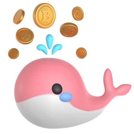 Ballena criptográfica  3D Icon