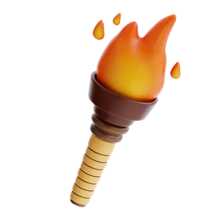 Bamboo Torch  3D Icon