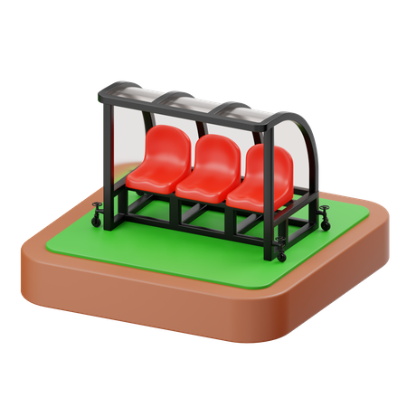 Banco de futebol  3D Icon