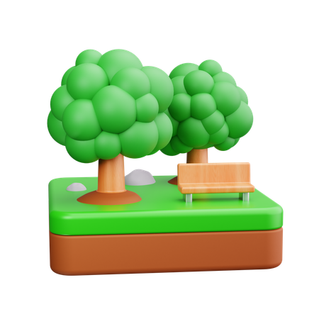 Banco de jardin  3D Icon