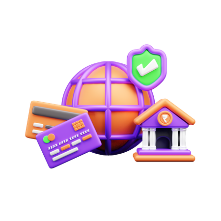 Banco digital  3D Icon