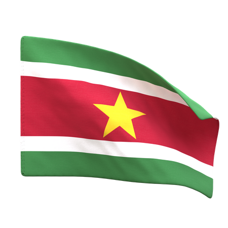 Bandeira do suriname  3D Icon