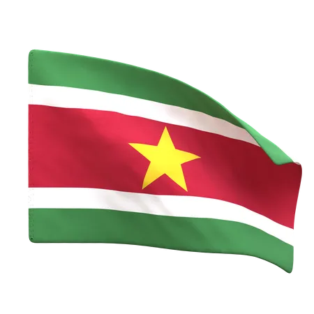 Bandeira do suriname  3D Icon