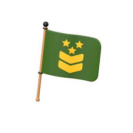 Bandeira militar  3D Icon