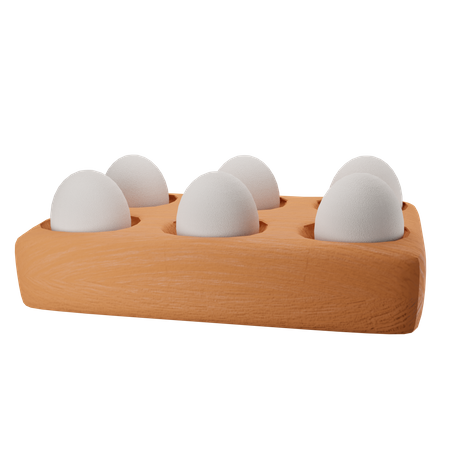 Bandeja de ovos  3D Illustration