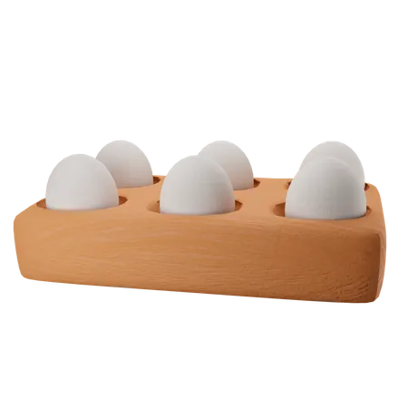 Bandeja de ovos  3D Illustration