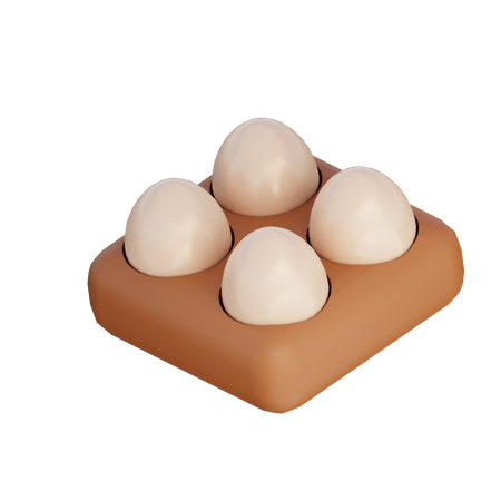 Bandeja de ovos  3D Illustration