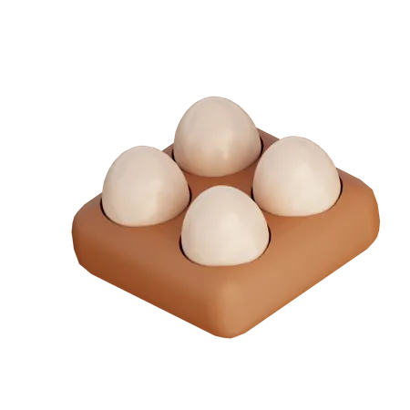 Bandeja de ovos  3D Illustration