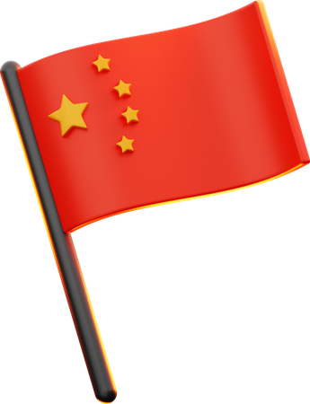 Bandera china  3D Icon