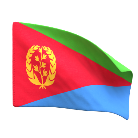 Bandera de eritrea  3D Icon