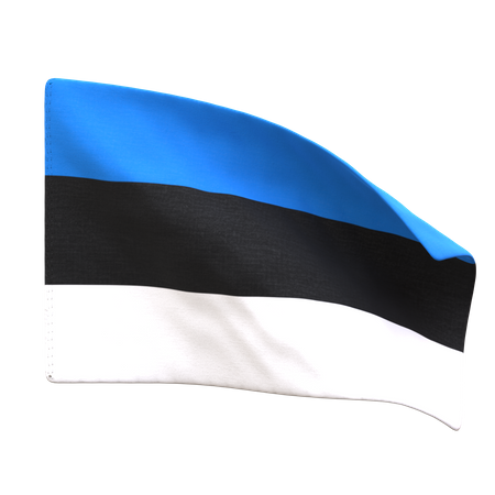 Bandera de estonia  3D Icon