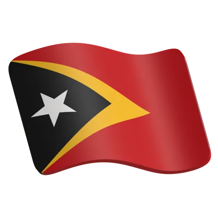 Bandera de timor oriental  3D Icon