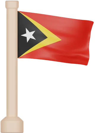 Bandera de timor oriental  3D Icon