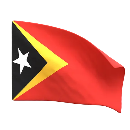 Bandera de timor oriental  3D Icon