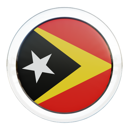 Vidrio de bandera de Timor Oriental  3D Flag