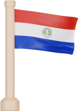 Bandera paraguaya  3D Icon