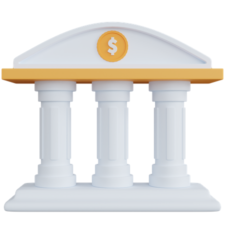 Bank Building  3D Icon