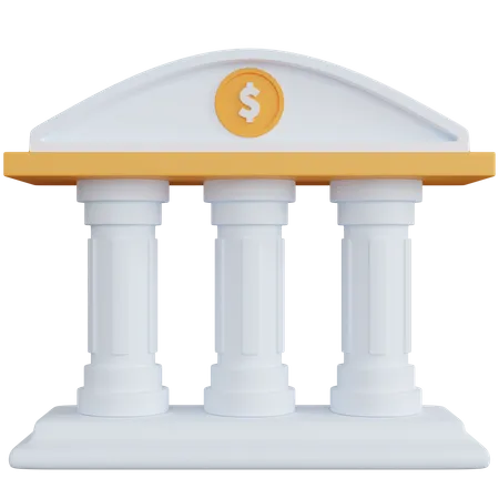 Bank Building  3D Icon