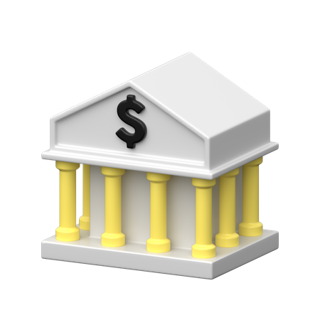 Bank Building  3D Icon