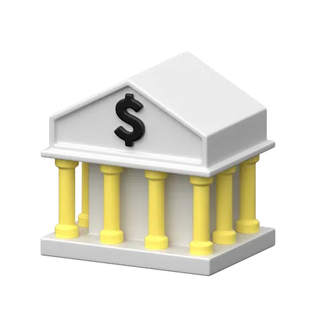 Bank Building  3D Icon