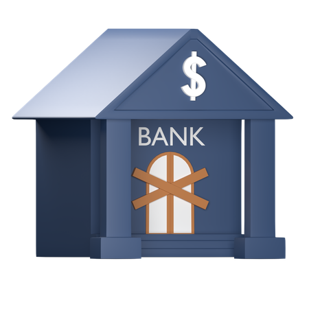 Bank geschlossen  3D Icon