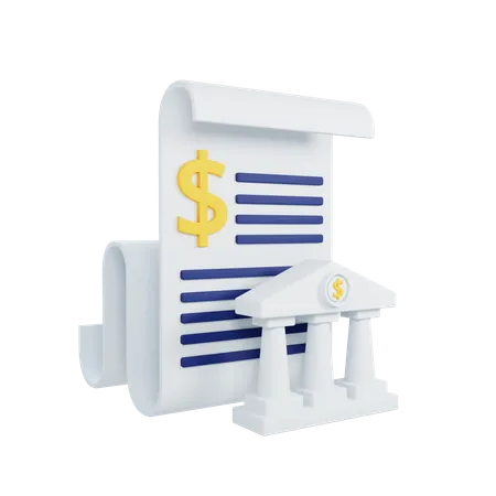 Bank statement  3D Illustration