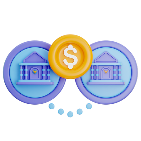 Bank Transfer  3D Icon