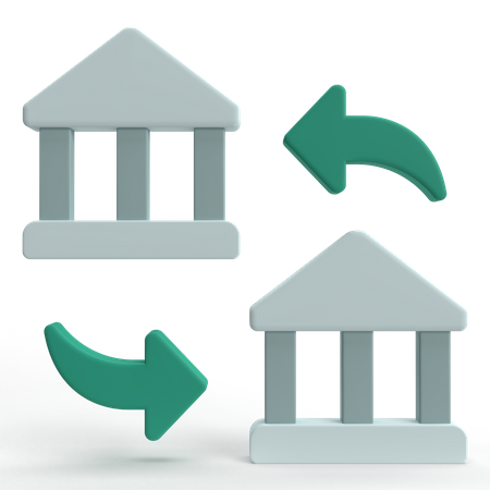 Bank Transfer  3D Icon