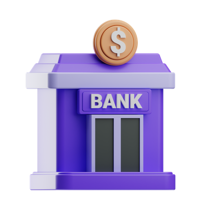 Banque  3D Icon