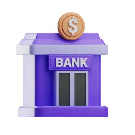 Banque  3D Icon